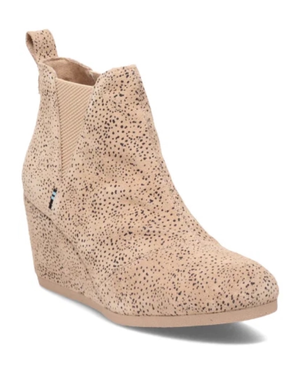 NWT TOMS Kelsey Tiny Cheetah Print Bootie Sand 8.5